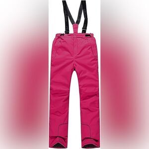 PHIBEE Girls' Waterproof Windproof Breathable Polyester Snow Ski Pants